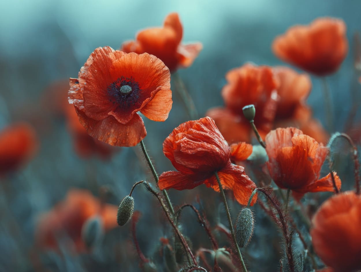 Tenture Murale Coquelicots