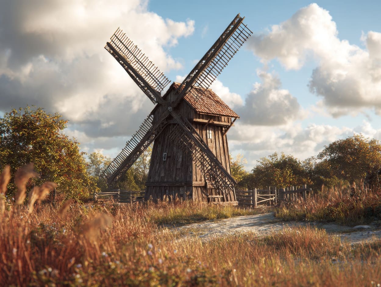Tenture Murale Moulin à Vent