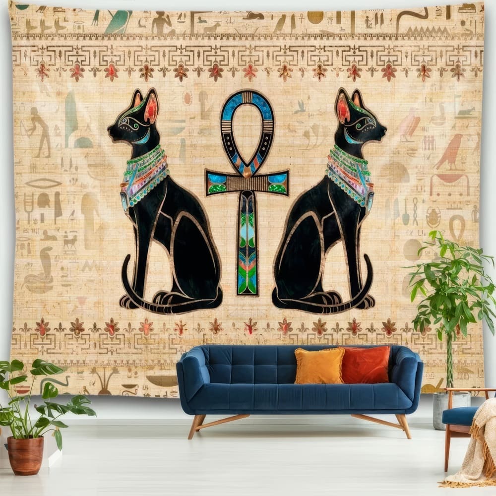 Tenture Murale Chat Egyptien