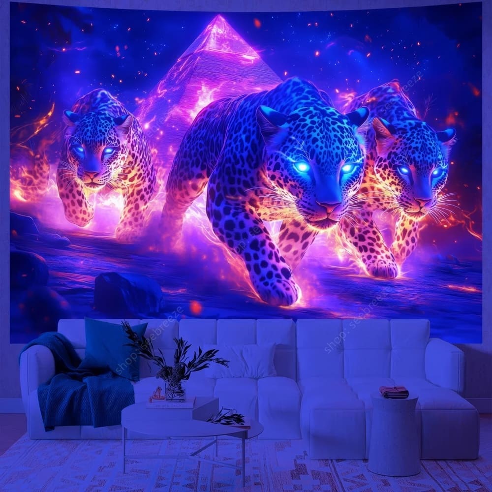 Tenture Murale Léopard Psychédélique