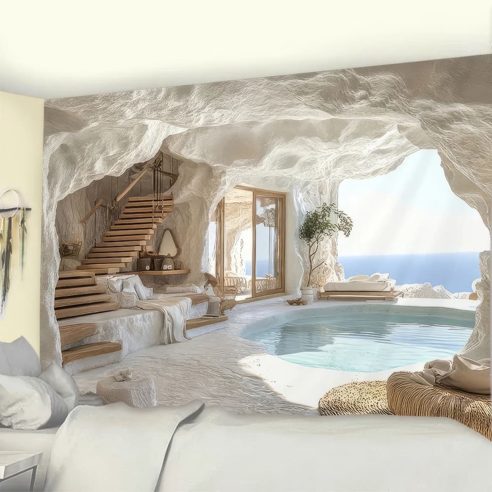Tenture Murale Maison Grotte Grecque