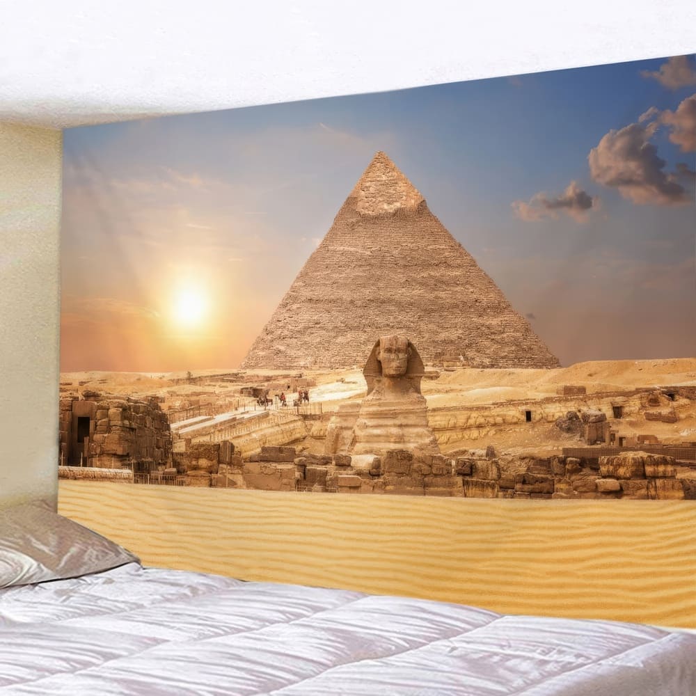 Tenture Murale Pyramide et Sphinx