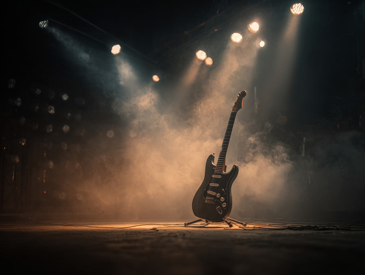 Tenture Murale Guitare Electrique Rockeur