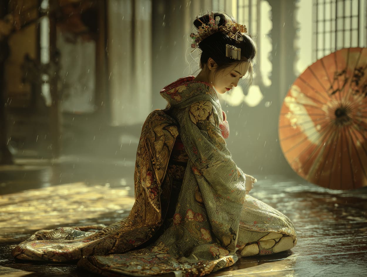 Tenture Murale Geisha