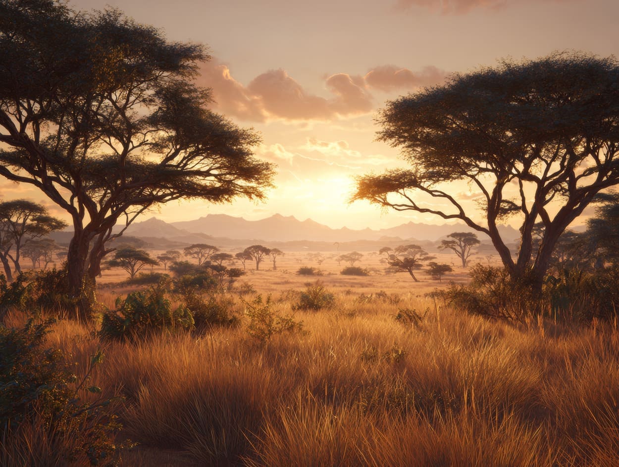 Tenture Murale Savane Africaine