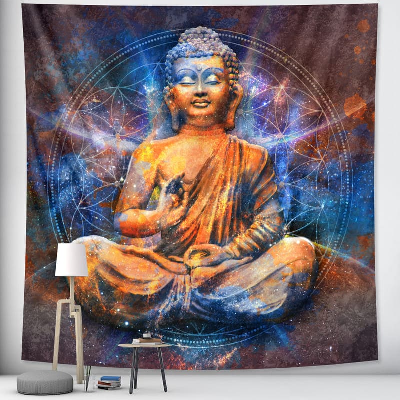 Tenture Bouddha Fleur de Vie