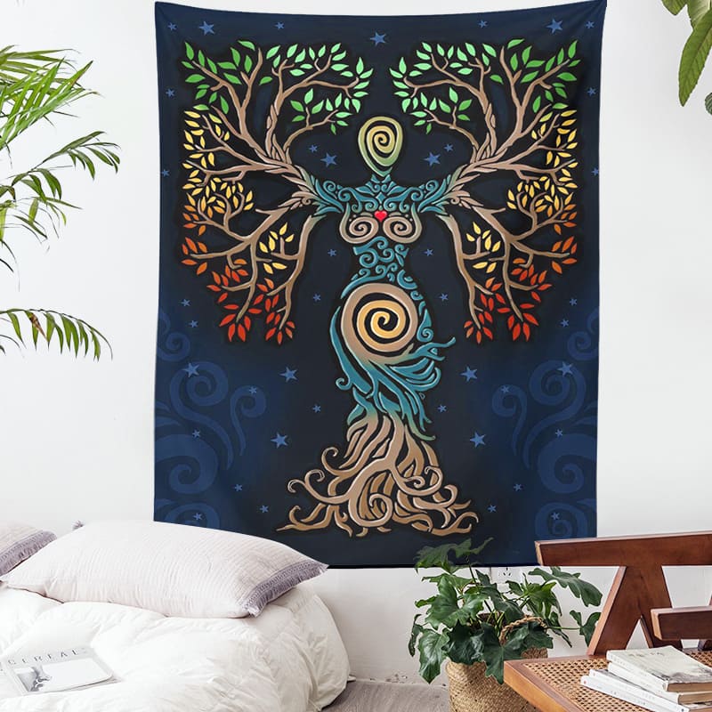 Tenture Murale Arbre de Vie Abstrait