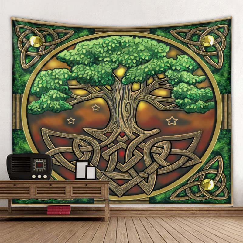 Tenture Murale Arbre de Vie Scandinave