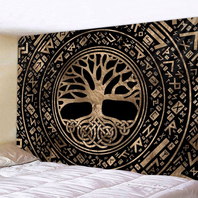Tenture Murale Arbre de Vie Viking