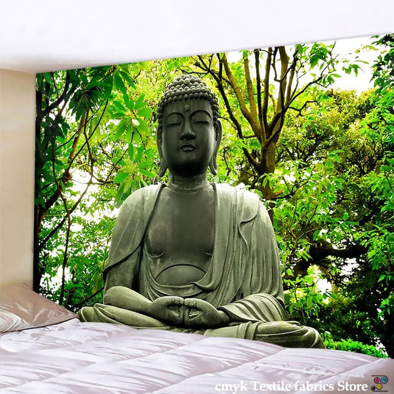 Tenture Murale Bouddha en Foret