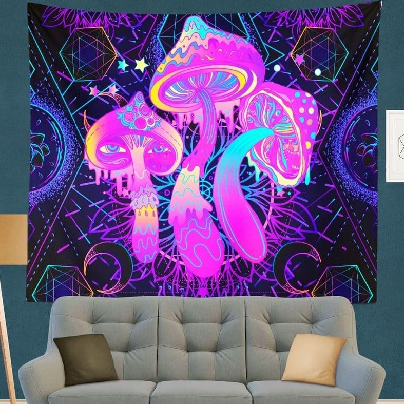 Tenture Murale Champignon Mauve