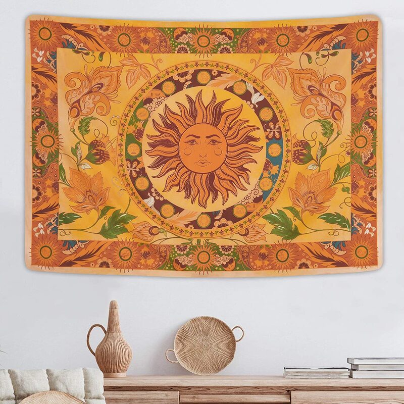 Tenture Murale Hippie Orange
