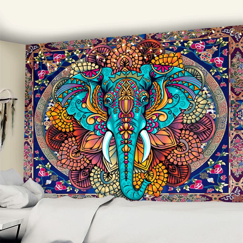 Tenture Murale Tête d'Éléphant
