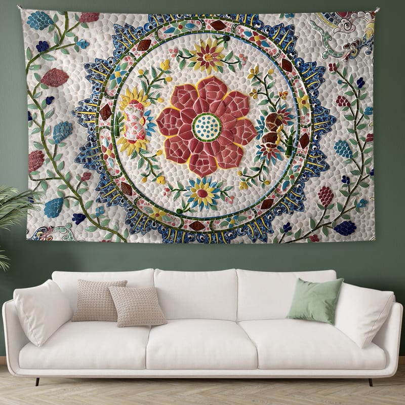 Tenture Murale Mandala Floral