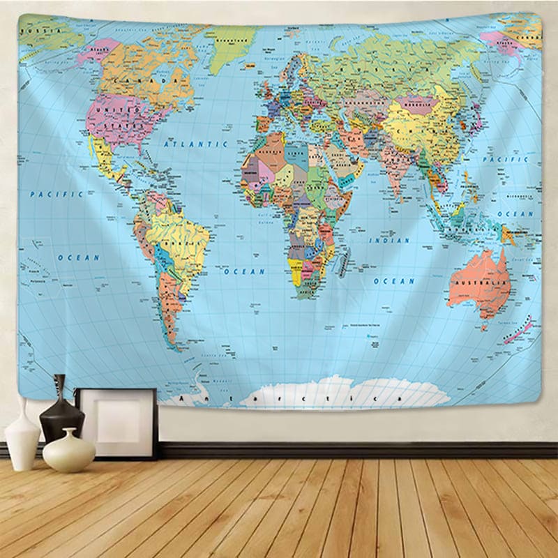 Tenture Murale Mappemonde