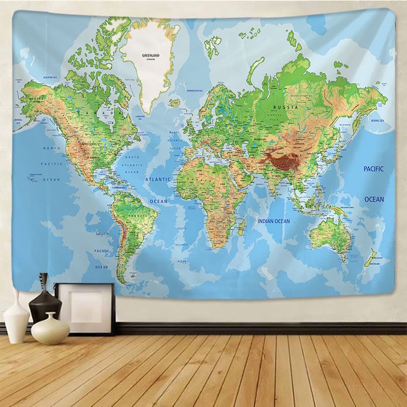 Tenture Murale Mappemonde