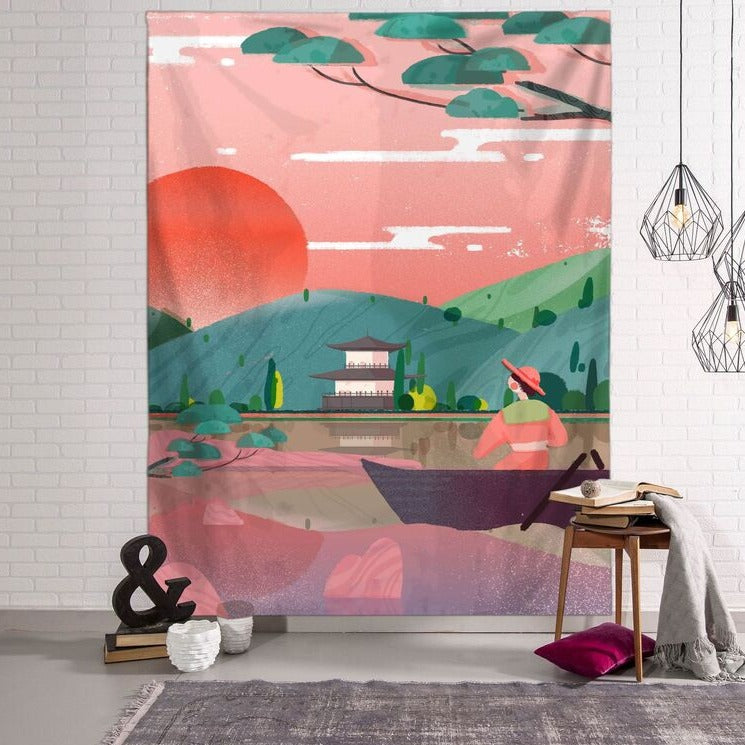 Tenture Murale Paysage Japonais
