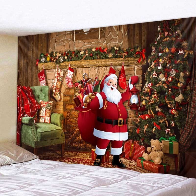 Tenture Murale Père Noel au Salon