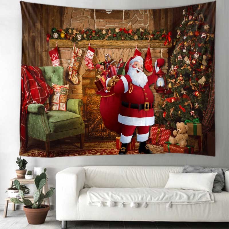 Tenture Murale Père Noel au Salon