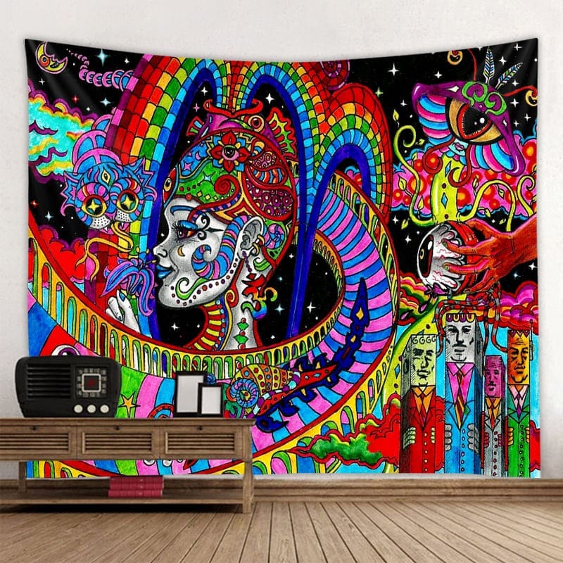 Tenture Murale Psychédélique Contemporain