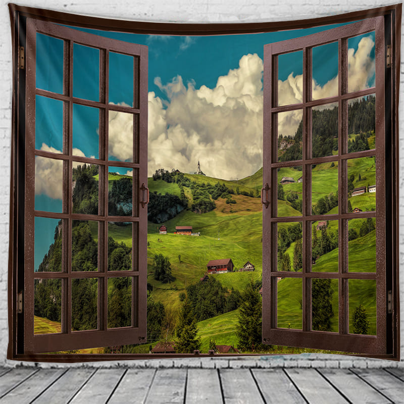 Tenture Murale Trompe L'Œil Paysage