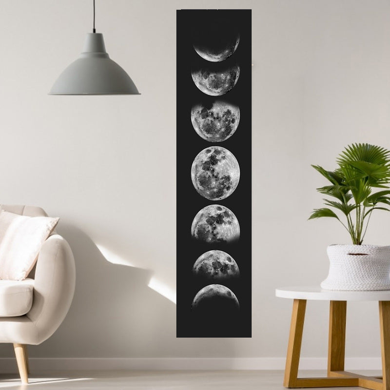 Tenture Murale Lune Noir et Blanc