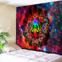 Tenture Murale Mandala Linéaire 180x230 Cm - Polyester Haute Qualité, Décoration Maison Et Extérieure - 5