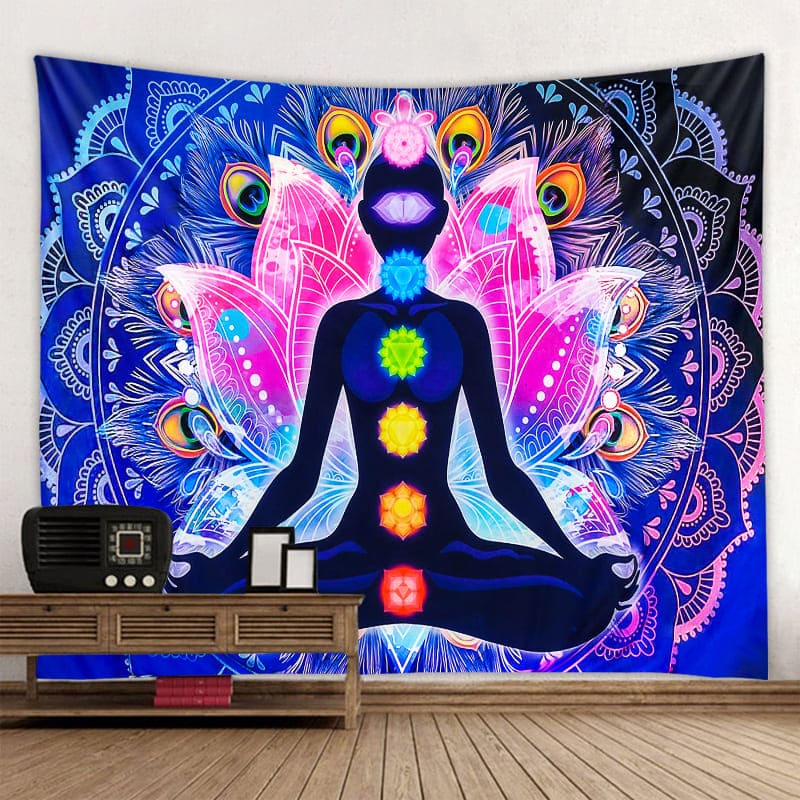 Tenture Méditation et Chakras