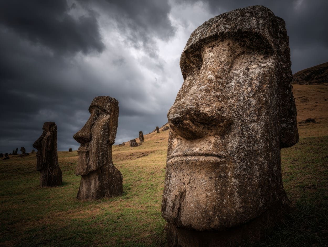 Tenture Murale Moai