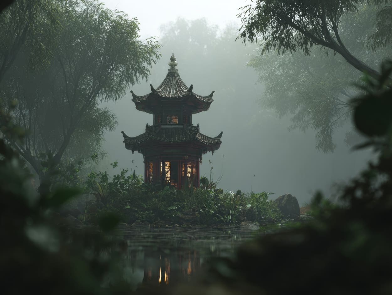 Tenture Murale Pagode