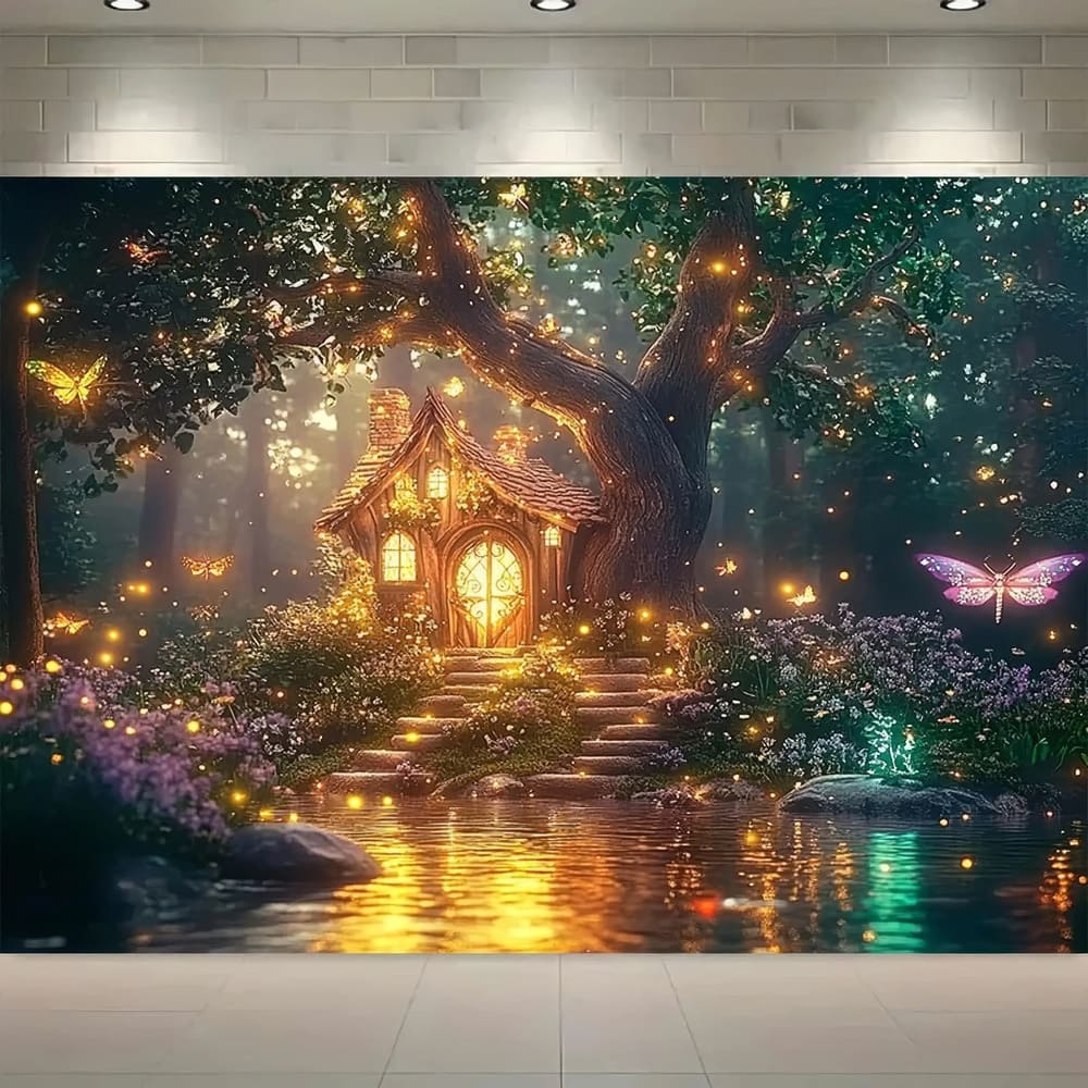 Tenture Murale Cabane Enchantée