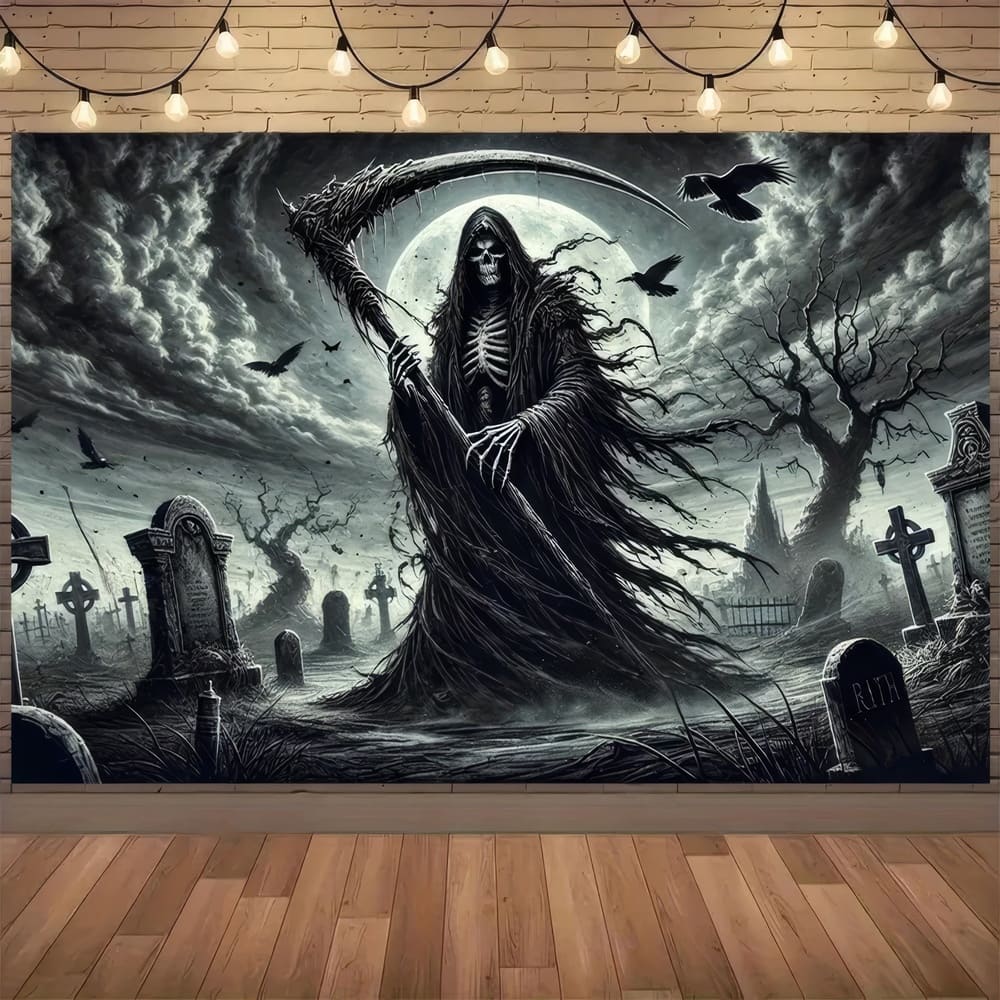 Tenture Murale Lugubre et Macabre