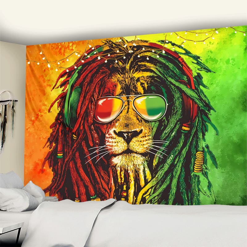 Tenture Murale Lion Rasta
