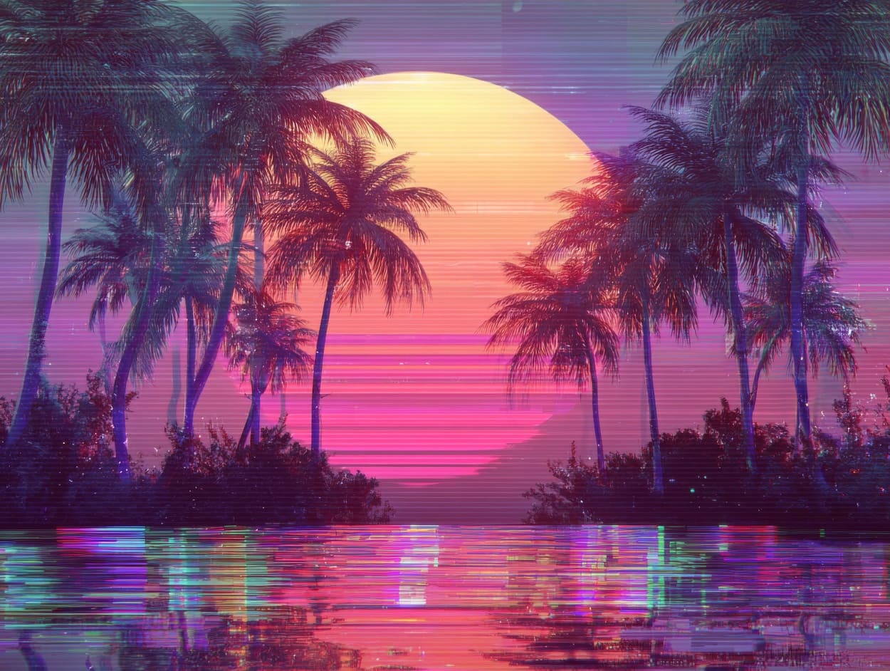 Tenture Murale Vaporwave