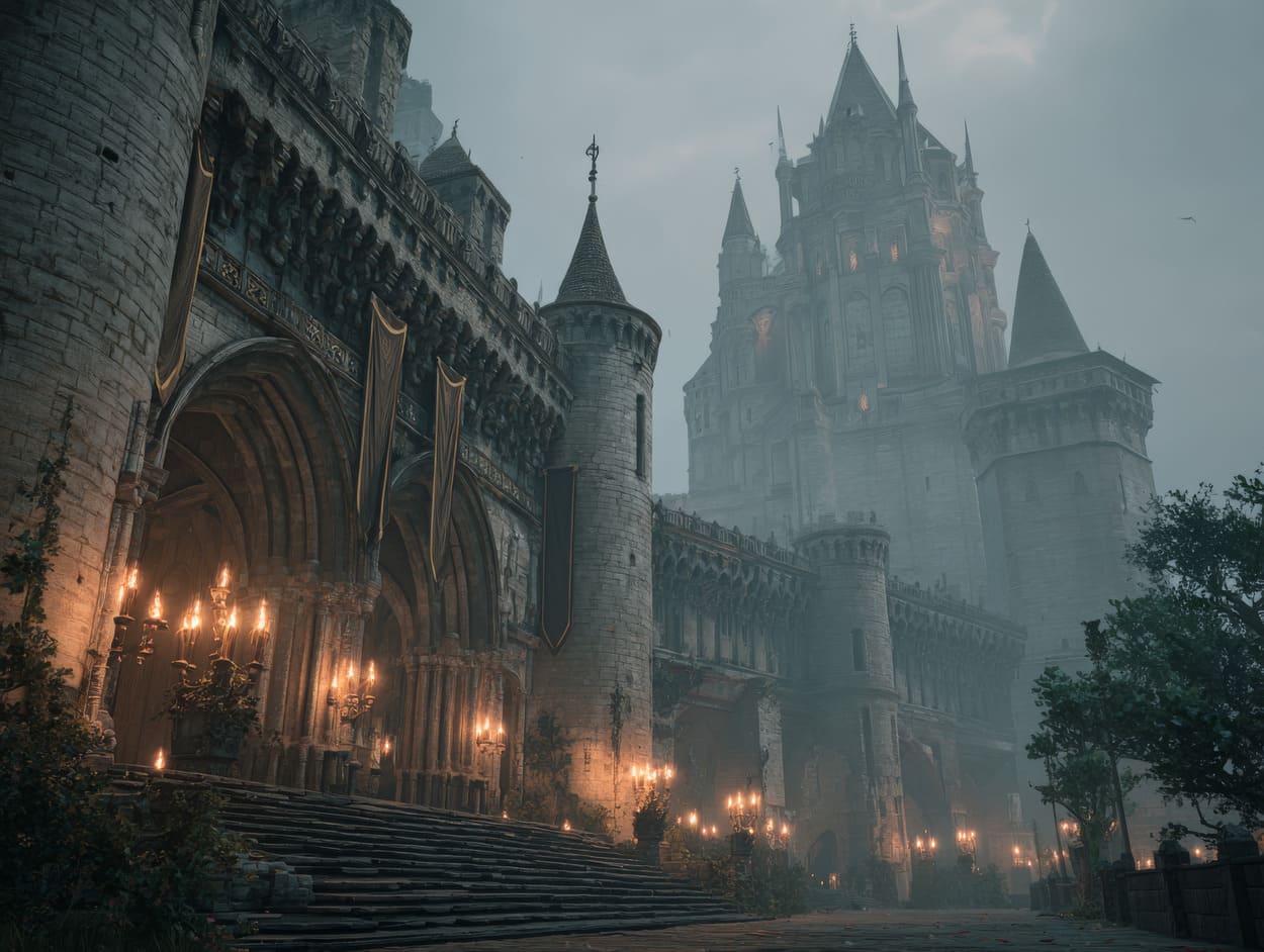 Tenture Murale Château Médiéval