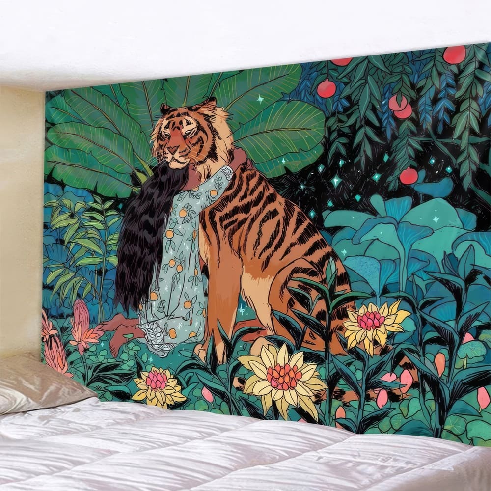 Tenture Murale Tigre Enfant