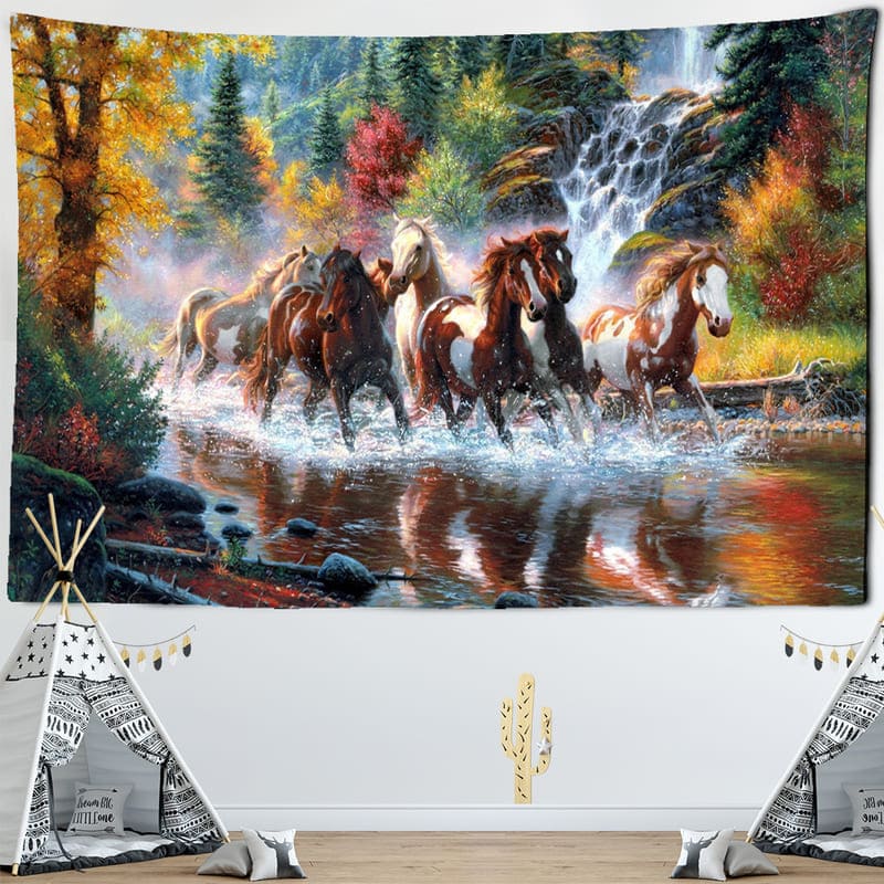 Tenture Chevaux aux Galops