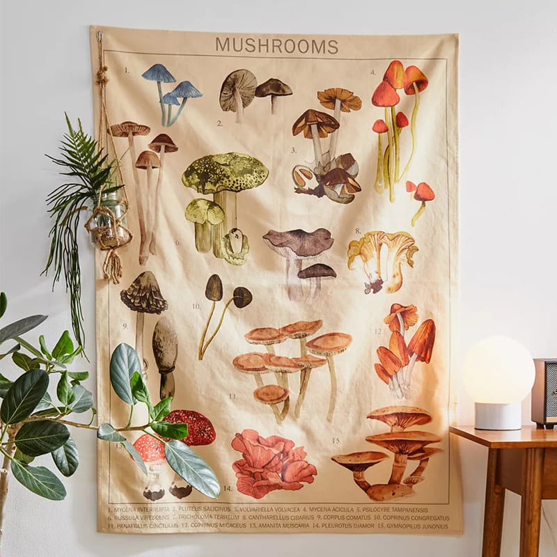 Tenture Liste de Champignons