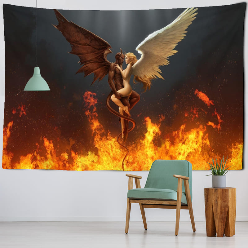 Tenture Murale Ange et Démon