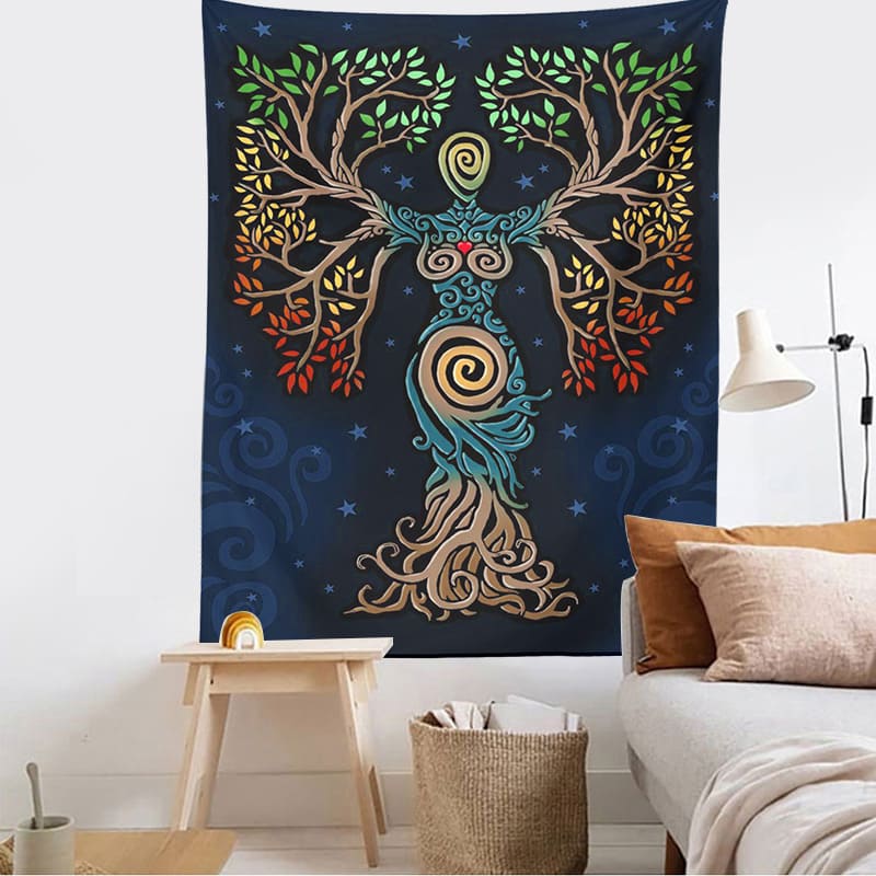 Tapisserie Murale Tissu Arbre de Vie