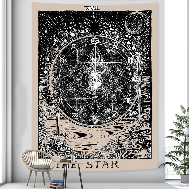 Tenture Murale Astrologie Carte Tarot