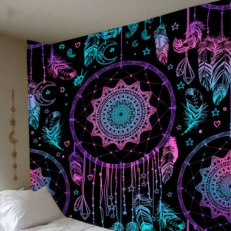 Tenture Murale Attrape Rêve Psychédélique