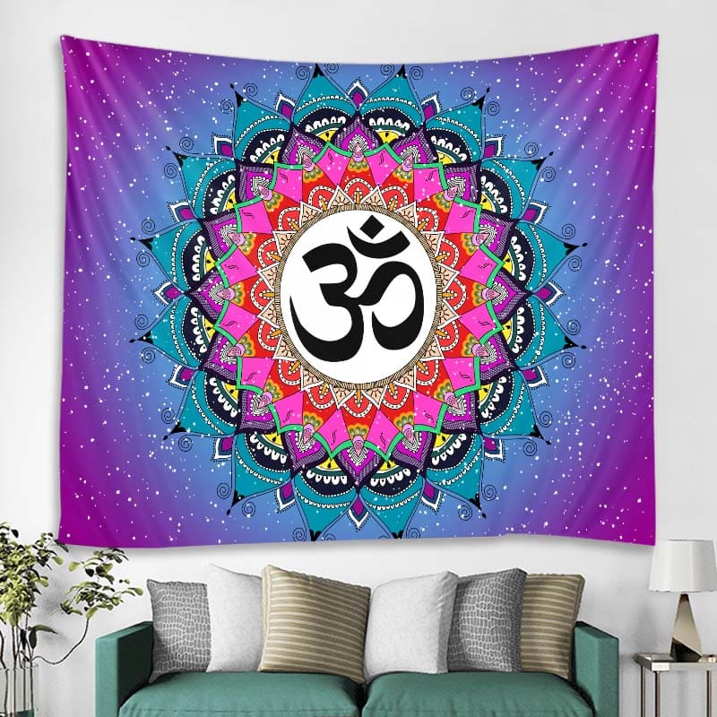 Tenture Murale Mandala et Om