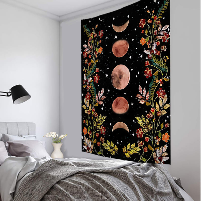 Tenture Murale Lune et Fleur