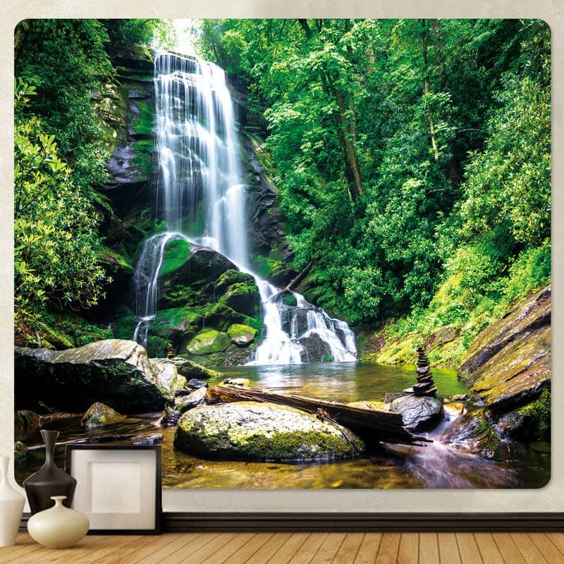Tenture Murale Cascade en Foret