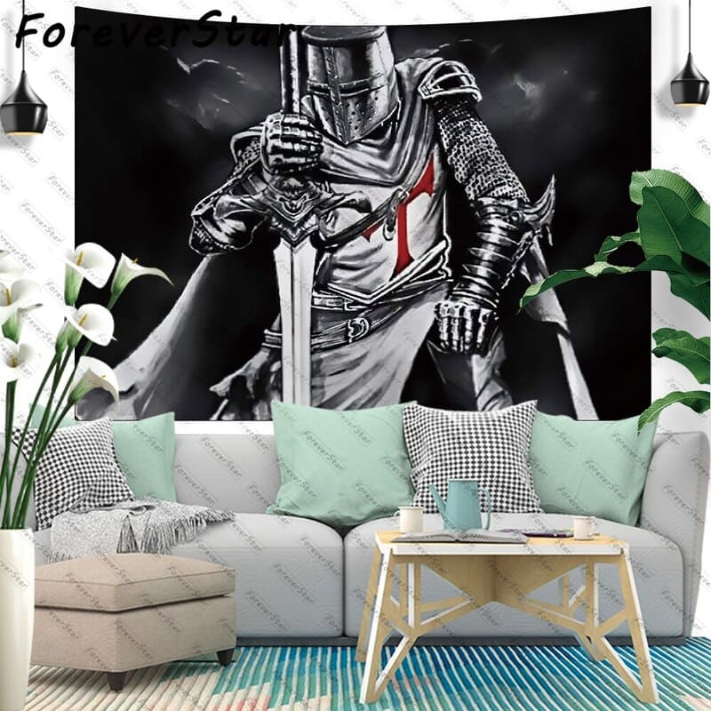Tenture Murale Chevalier Templier