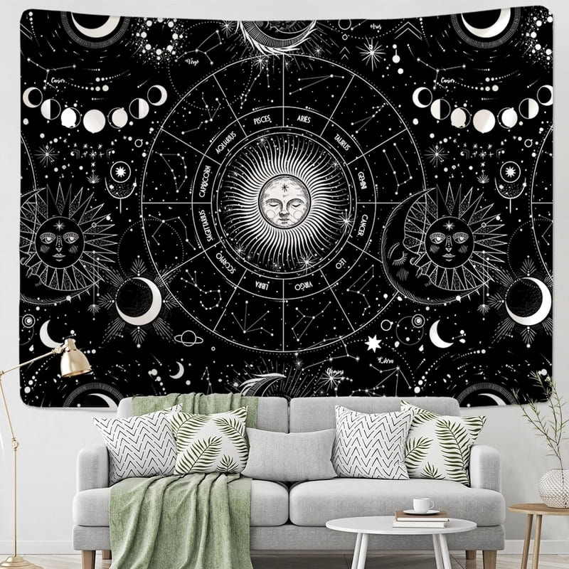 Tenture Murale Lune Et Soleil