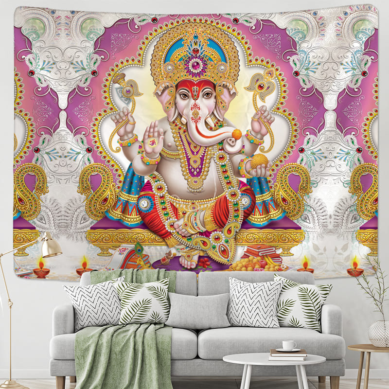 Tenture Murale Dieu Hindou Ganesh