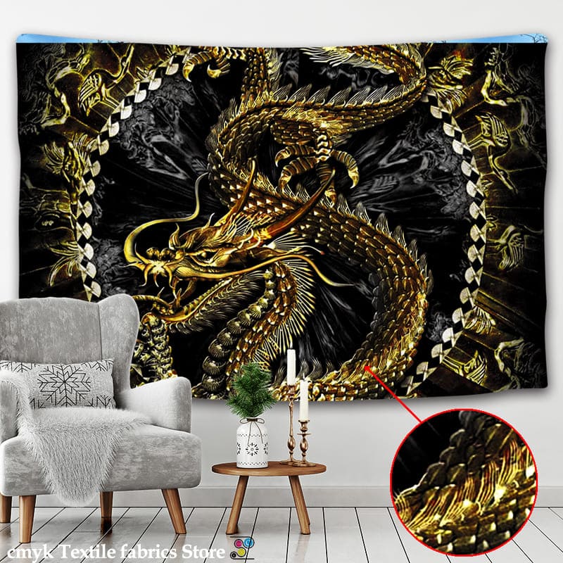 Tenture Murale Dragon Chinois