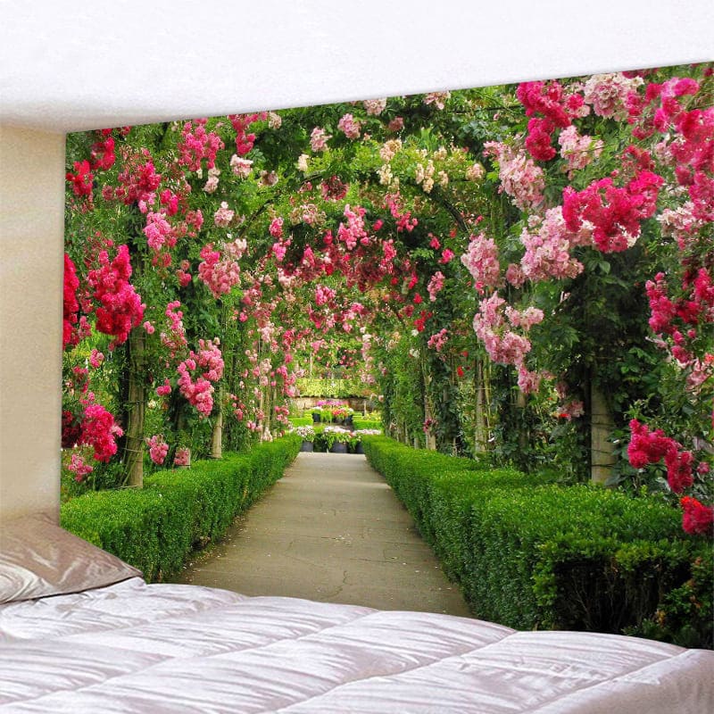 Tenture Murale Fleurs Roses